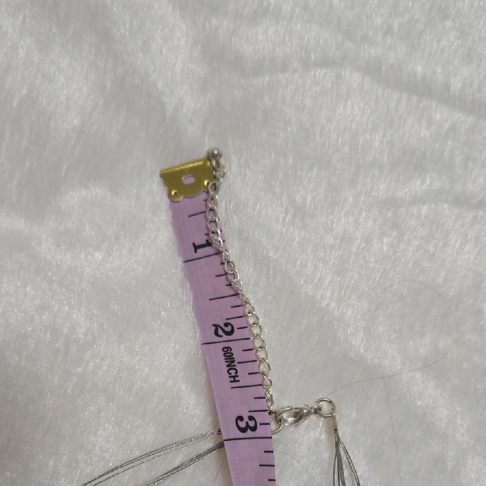 Multi-Strand Wired Blue Bead Statement Necklace - image 5